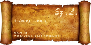 Szávay Laura névjegykártya